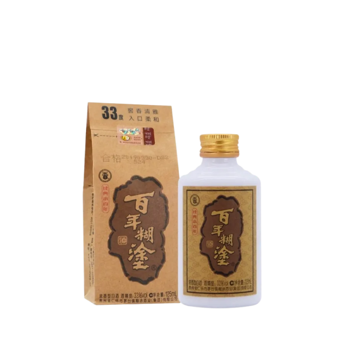 Rượu Bách Niên Hồ Đồ 125ml 33%/ Bainian Hutu/ 百年糊涂
