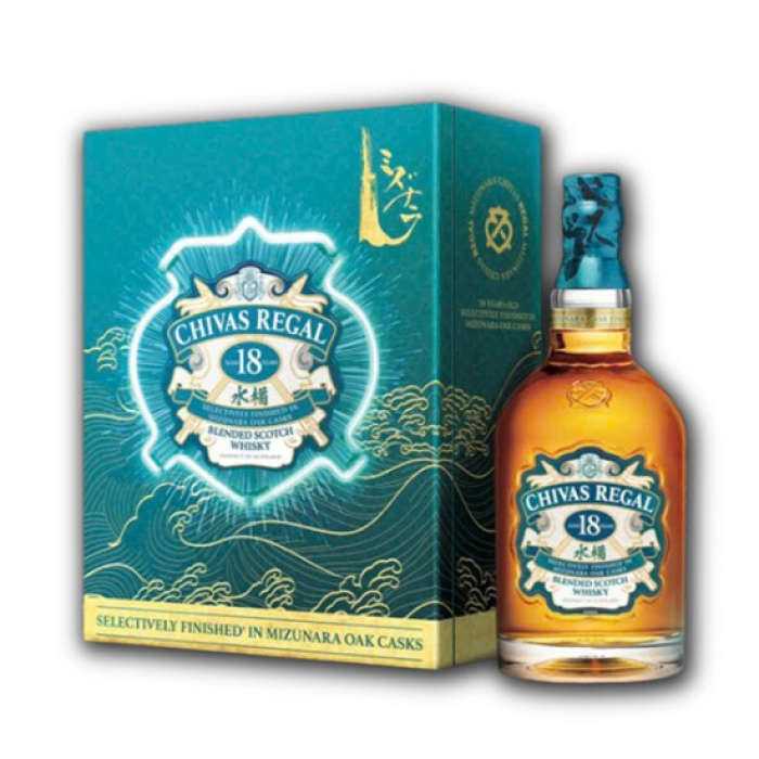 Rượu Whisky Chivas 18 Year Old Mizunara Cask Finish Phiên Bản Hộp Quà Tết 2025