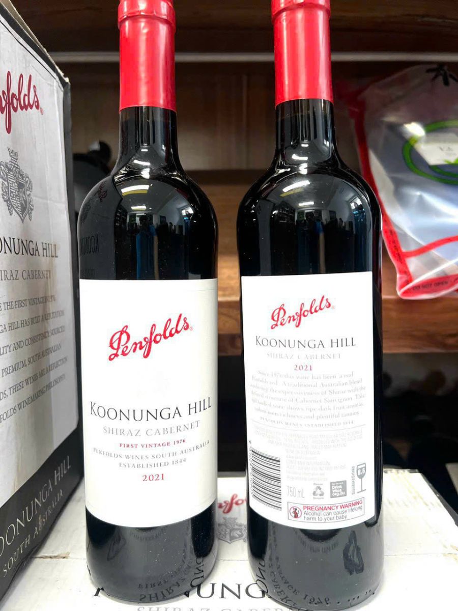 Rượu Vang Đỏ Úc Penfolds Koonunga Hill 2021
